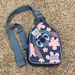 Disney Stitch Sling Bag - Blue and Pink